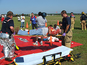 Attending an airport rescue